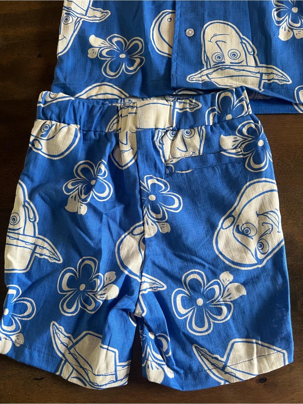 Disney Pixar Toy Story Boys 4T Hawaiian Shirt Shorts Set Blue NWT - Picture 6 of 9